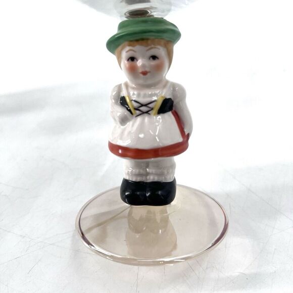 Vintage Mid-Century Wine Goblet Goebel Hummel Figurine Stems (Hansel & Gretel) - Picture 3 of 7